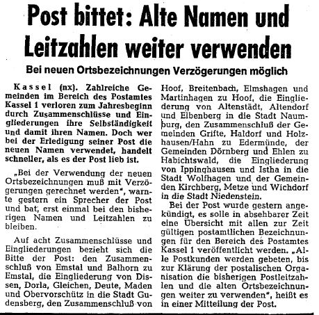 HNA 1972 01 29 Postleitzahl