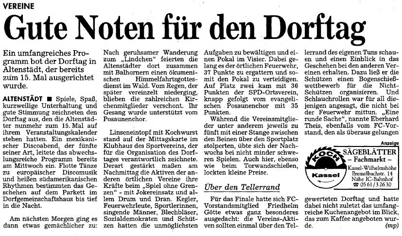 HNA 1998 05 23 Dorftage II