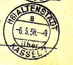 Posteinlieferungsbuch Stempel ab 28.6.1956
