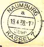 Poststempel Naumburg 1938