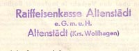 Raiffeisenkasse Altenstadt 1956