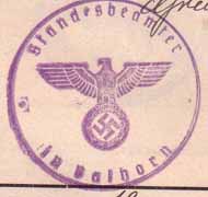 Standesamt Balhorn 1939
