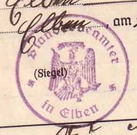 Standesamt Elben 1934