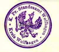 Standesamt Wolfhagen 1904