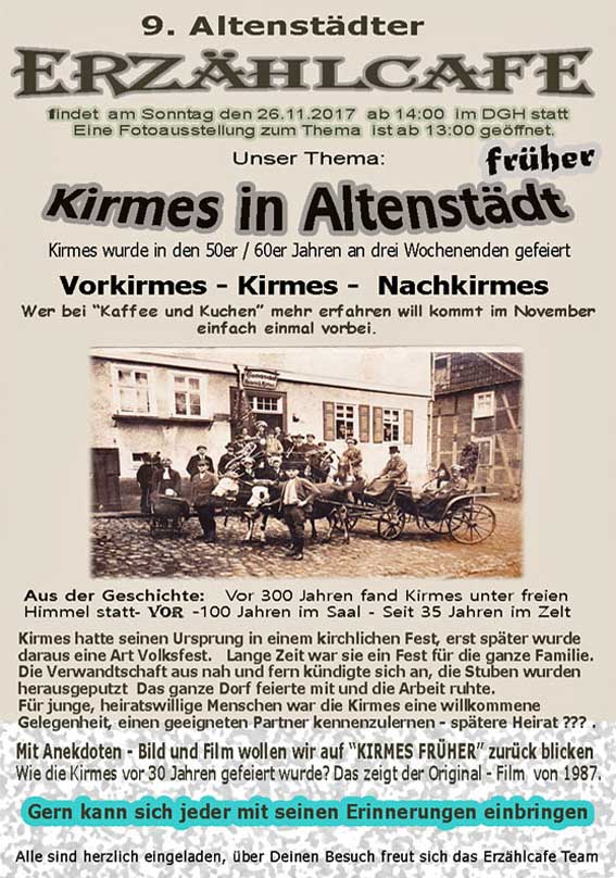 Flyer Erzaehlcafe Kirmes